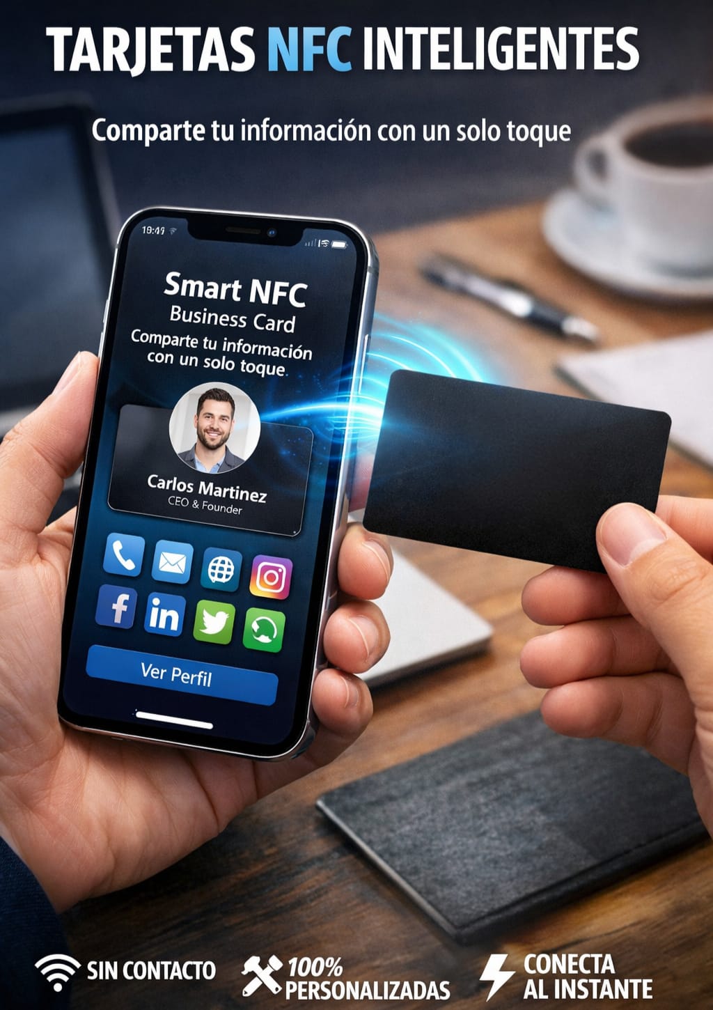 Tarjeta  Inteligente  Comparte tu Negocio con un Toque"